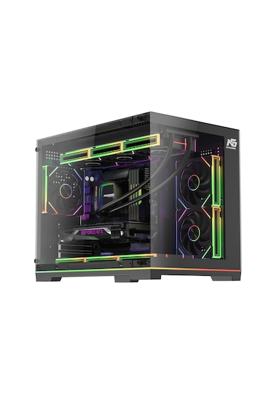 Orion Neon 6x Argb Fan Kumanda Ve Kontrolcü Micro Atx Boş Bilgisayar Kasası Siyah
