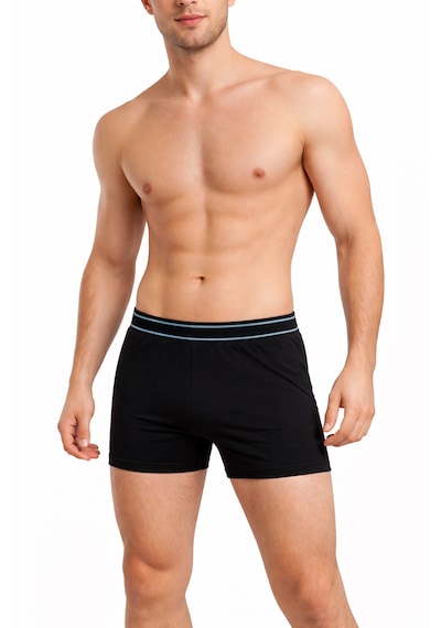 Maxi-dry Erkek Boxer Aşırı Terleme Önleyici Çift Katmanlı, Islaklık Sızdırmaz, Nefes Alabilen Iç Giyim Siyah