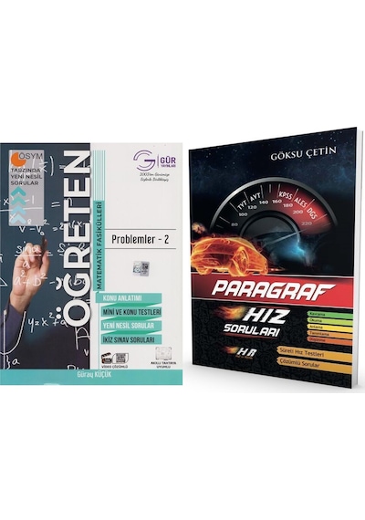 Hız Ve Renk Paragraf İle Gür Yayınları Problemler 2 Soru Bankası Seti 2 Kitap