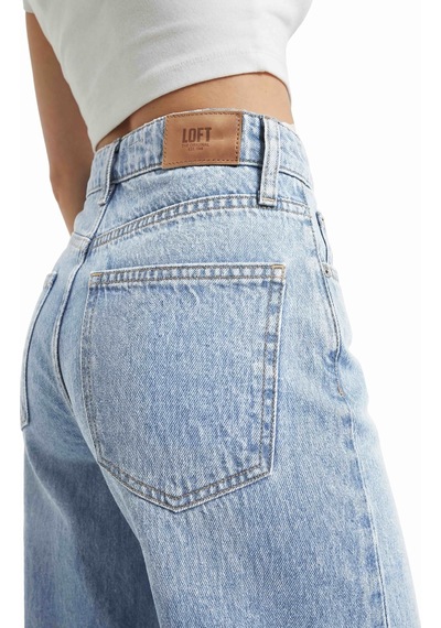 LOFT Wide Leg Regular Fit Kadın Pantolon Lf2037069 Q1.v1 Denim