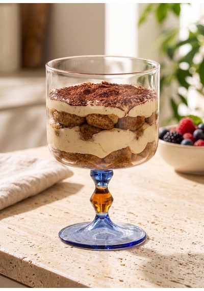 The Mia Bead Dondurmalık Tatlı Sunum Kasesi Mavi 300 Ml