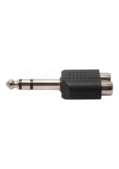 6.35mm 1/4 Erkek Stereo to 2RCA Dişi Çevirici Adaptör