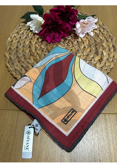 Siyane Scarf Naturel Desen Eşarp 04 Çok Renkli