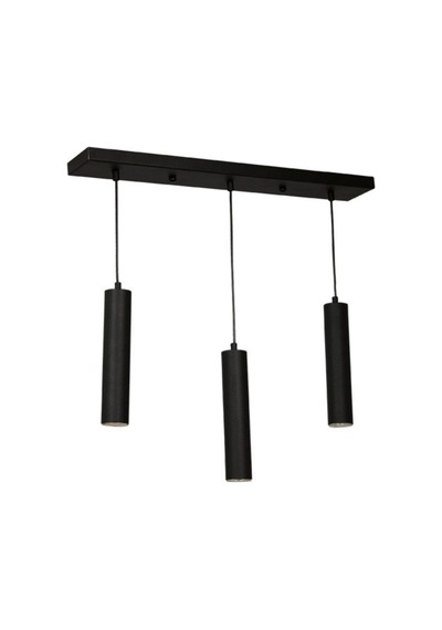 Led Avize Sıralı Üçlü Gu 10 Duylu Günışığı Led Avize Ampul Dahilidir Siyah