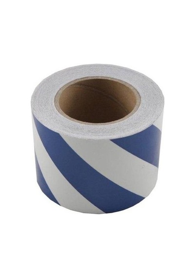 Fosforlu Bant Çapraz 9,2 Cm X 5 Metre Mavi Beyaz