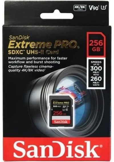 SanDisk Extreme Pro SDSDXDK-256G-GN4IN 256 GB SDXC UHS-II U3 V90 Hafıza Kartı