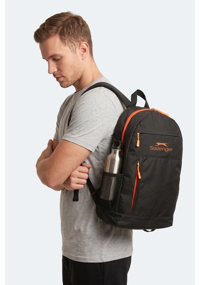 Slazenger Favento Unisex Siyah / Turuncu Omuz Sırt Çantası