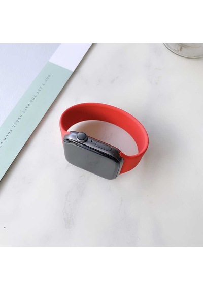 Apple Uyumlu  Watch  42mm Kordon Silikon Solo Loop Large Kordon