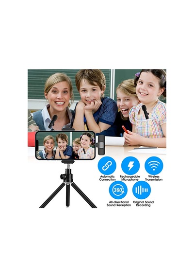 Type-c Girişli Telefon Uyumlu Kablosuz Mikrofon Bluetooth Röporta