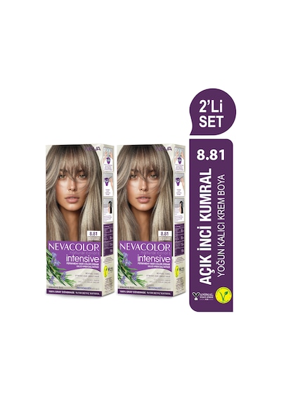 Intensıve 2'li Set 8.81 Açık İnci Kumral Kalıcı Krem Saç Boyası Seti
