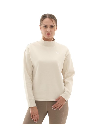 688152-87 Puma Her Relaxed Crew Fl Kadın Sweatshirt Bej 688152-87 Bej