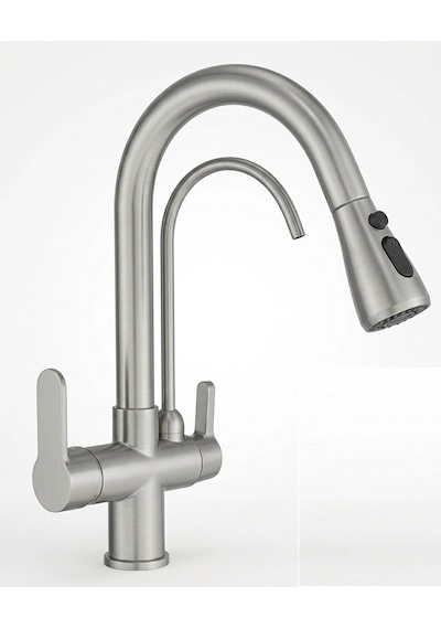 U Arıtmalı Uzayan Spiralli Mutfak Evi Ye Lavabo Bataryası Inox