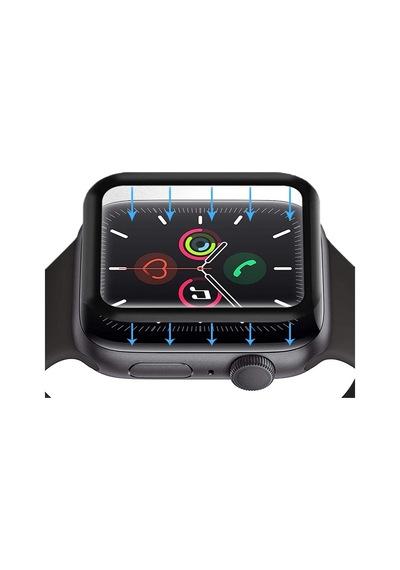 Apple Uyumlu iOS Watch 42mm Full Yapışan Ppma Ekran Koruyucu Siyah