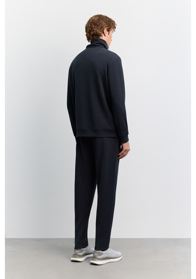 Avva Erkek Siyah Dik Yaka Fermuarlı Modal Karışımlı Soft Touch Regular Fit Sweatshirt A62y1271 Avva Erkek Siyah Dik Yaka Fermuarlı Modal Karışımlı Soft Touch Regular Fit Sweatshirt A62y1271