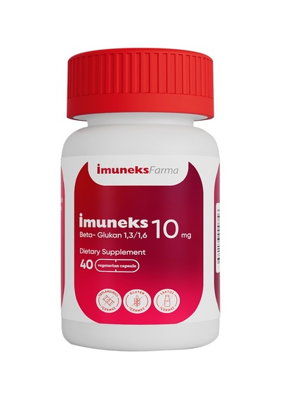 İmuneks Farma İmuneks 10 mg Beta Glukan (1,3/1,6) içeren Takviye Edici Gıda 40 Kapsül