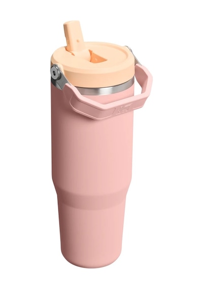 Stanley The Iceflow Flip Straw Pipetli Termos Bardak 0.89 Lt / Peach Rose Pembe