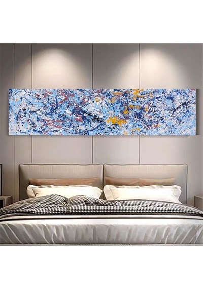Soyut Büyük Boy El Yapımı Yağlı Boya Tablo 165x65cm Hij4053l