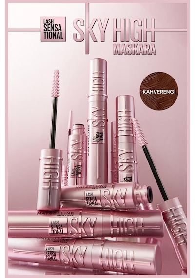 Maybelline New York Lash Sensational Sky High Maskara Kahverengi + Mini Sky High Maskara Siyah 4.5 ML