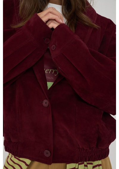 Mai Collection Bandera Bordo Unisex Bomber Ceket