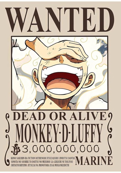 One Piece Monkey D.luffy Poster, 324324324324324