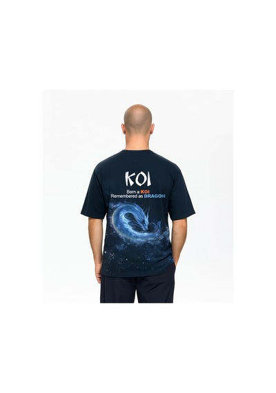 Fo Koi Oversize T-shirt Mavi