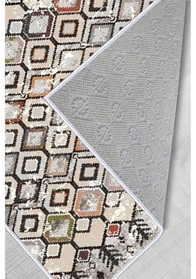 Rovigo Home Dijital Baskı Kaymaz Taban Salon Halısı Rvg1524 Çok Renkli