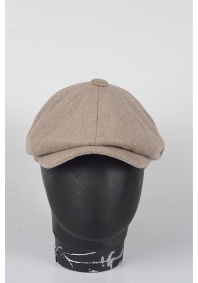 Eleven Markets Kışlık 8 Parca Kaşmir Düz Renk Peaky Blinders Model Erkek Kasket London Şapka Açık Kahverengi