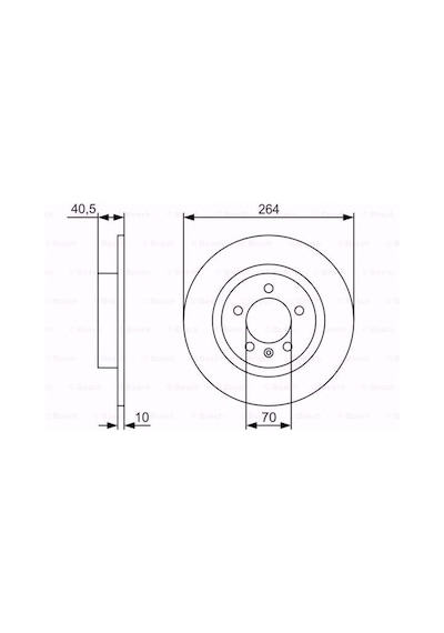 Opel Corsa E 1.4 Turbo 2014-2020 Bosch Arka Fren Diski N11.2570