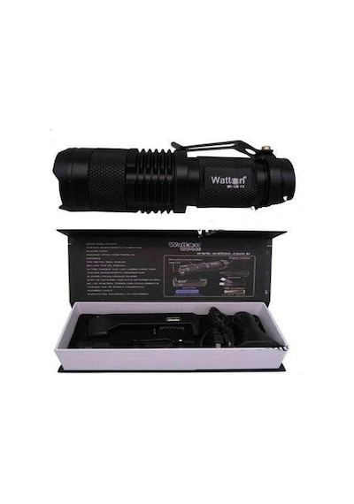 Watton Wt-146 Geçici Körlük Yapan Zoomlu Fener Mini Projektör N11.13184 Siyah