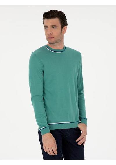 Cacharel Mint Slim Fit Yün Karışımlı Bisiklet Yaka Triko Kazak