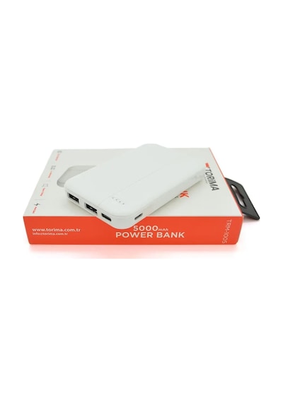 Torima 5000 Mah Beyaz Powerbank Hızlı Şarj Destekli Trm-1005