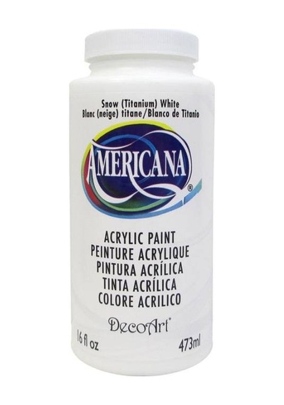 Decoart Americana Snow White Beyaz Akrilik Boya 16oz Da01 Çok Renkli