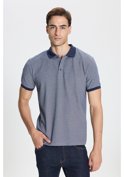 Ac&Co / Altınyıldız Classics Erkek Lacı Beyaz Pamuklu Slim Fit Dar Kesim Polo Yaka Tişört