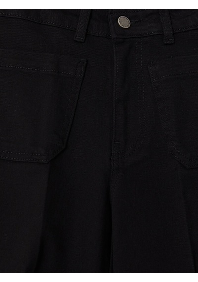Lcw Jeans Siyah Yüksek Bel Culotte Kadın Jean Pantolon
