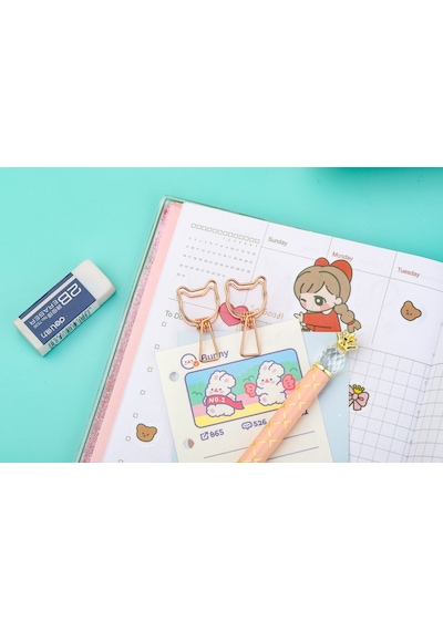Kayigo Tiny Paslanmaz Çelik Kedi Klips Altılı -rose