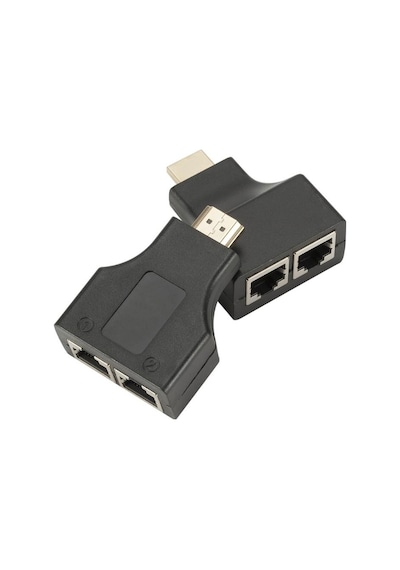 Powermaster Fully Hdmi To Rj45 Cat6 Extender 30Metreto Rj45 Cat6