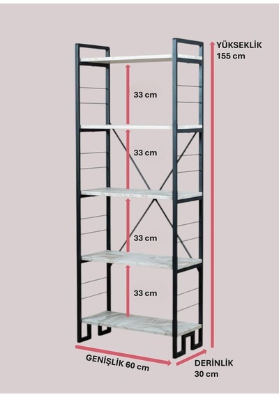 Dekoratif Beyaz Ahşap Raflı Metal Kitaplık Çok Amaçlı 5 Raflı Dolap Matkapsız Kolay Kurulum Çok Renkli Dekoratif Beyaz Ahşap Raflı Metal Kitaplık Çok Amaçlı 5 Raflı Dolap Matkapsız Kolay Kurulum Çok Renkli