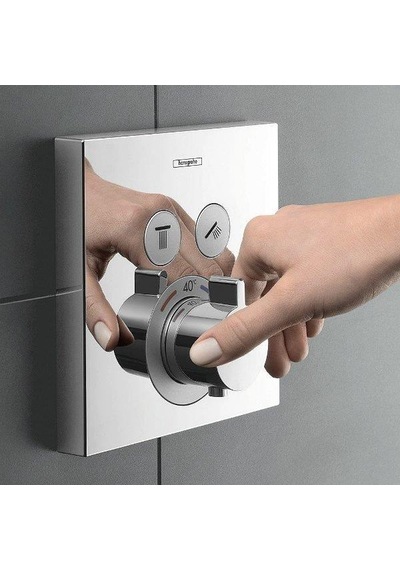 Hansgrohe Showerselect 2 Fonksiyonlu Termostatik Ankastre Duş Bat