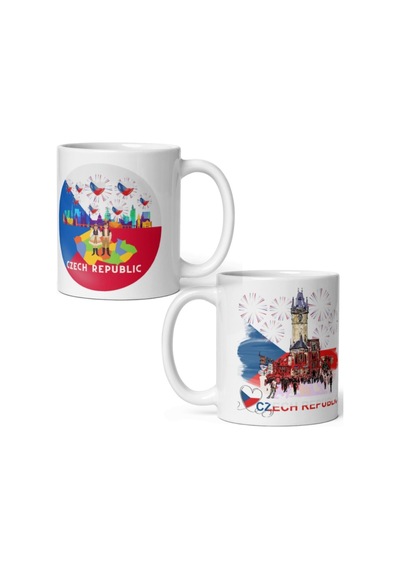 Çek Cumhuriyeti Kupa Bardak 2 Adet Seyahat Hatıra Czech Republic Mug
