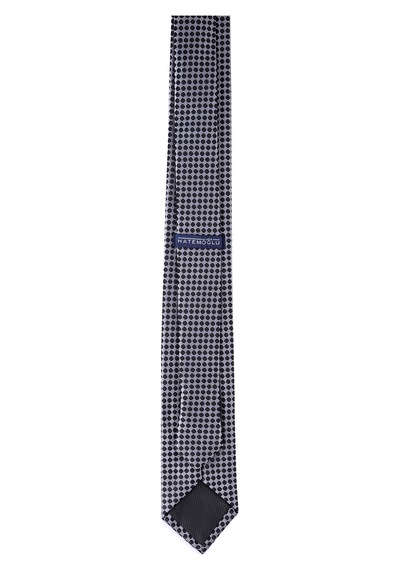 Gri Desenli Klasik Micro Kravat 83681506