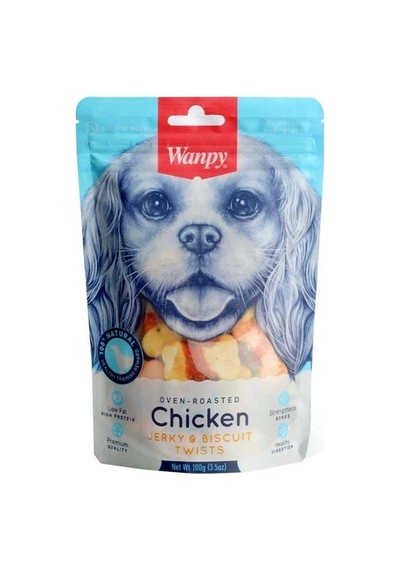 Wanpy Bisküvi Üzeri Tavuk Sargılı 100 Gr Köpek Ödül Maması