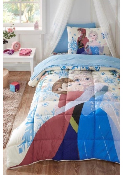 Özdilek Frozen Winter Tek Kişilik Disney Lisanslı Lastikli Fitted Çarşaf Çocuk Uyku Seti