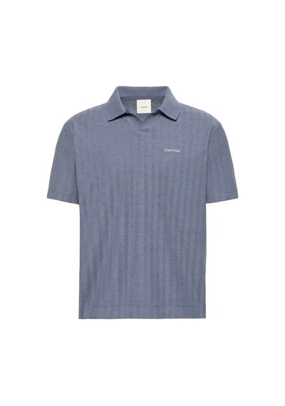 Calvin Klein Ss Easy Vertıcal Str, Xl7 Mavi Erkek Polo