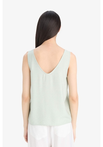 Defacto Regular Fit V Yaka Kolsuz Bluz E6395ax25smgn270 Yeşil