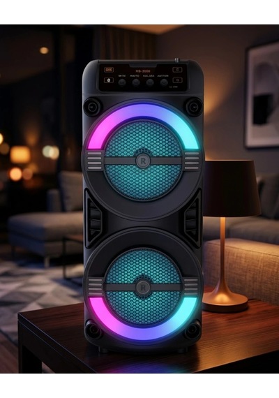 Hubrendy Kargo Rgb Işıklı Bluetooth Hoparlör Kablosuz Taşınabilir Stereo Speaker