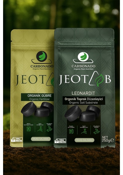 Jeotab Organik Gübre + Leonardit Toprak Düzenleyici %100 Doğal Yavaş Salınımlı Tablet 2x250g 1000