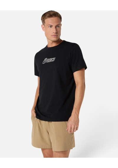 Asics Asıcs Logo Graphıc Tee Erkek Siyah Kısa Kollu Tshirt 2031f334-001