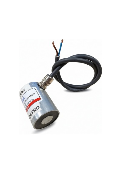 Ø40x60 Mm 24v Elektromıknatıs M6 Bağlantılı, Yandan Kablo Çıkışlı, %100 Çalışma, Güçlü Tutma Ve Sürekli Kullanım Tipi