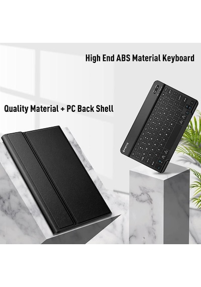 Samsung Galaxy Uyumlu Tab A8 10.5 Sm-x200 X205 X207 Kılıf Kablosuz Klavyeli Kılıf Mobax Türkçe Klavye