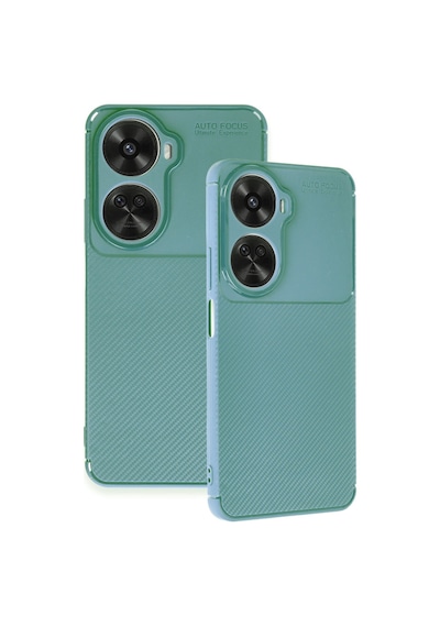 Huawei Nova 12 Se Uyumlu Kılıf Auto Focus Karbon Kapak - Koyu Yeşil